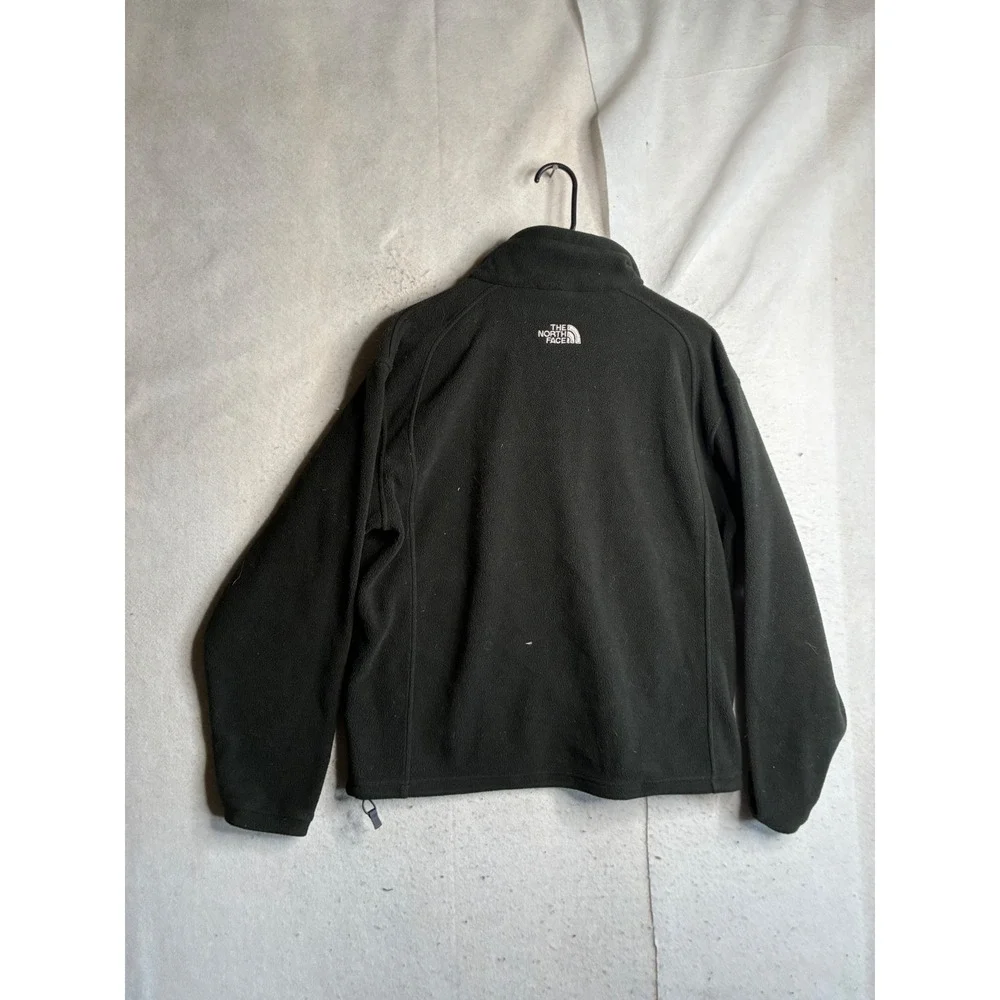 The North Face TKA 100 Fleece Jacket Mens Medium Green Full Zip Mock Neck A484